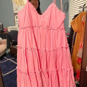 Vici pink baby doll dress